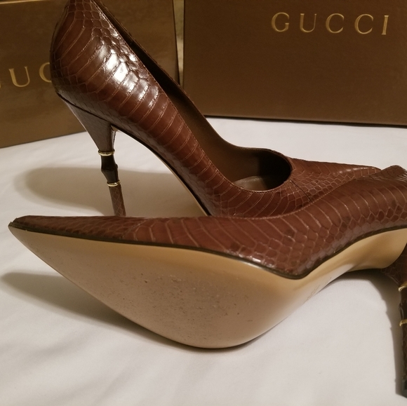 Gucci Snake Skin Shoe - Toffee - Picture 3 of 4
